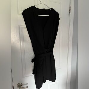 Black Babaton dress with tie waste size medium